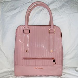 Pink Ted Baker Quilted Patent Shopper Bag LIKE NEW